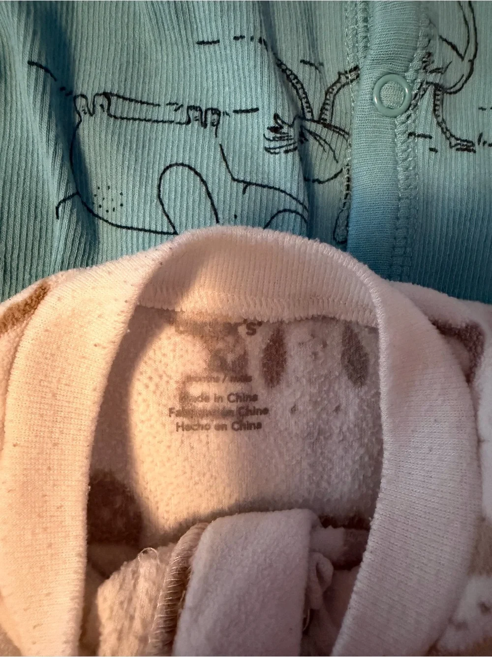 Carter's Baby Footed One-Piece Pajamas - Teal, Aqua, Cream, Light Blue